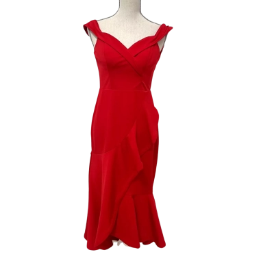 Bariano Womens  Size 8 Bridesmaid Dress / Cocktail Dress Red 