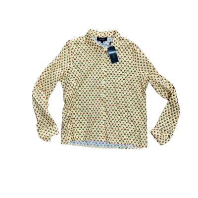 BNWT Oxford Poppy Cotton Retro Print Yellow Blouse Size 8 