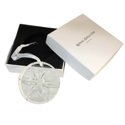 Royal Doulton Round Snowflake Christmas Ornament Approx 6.5cm dia