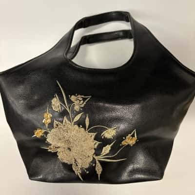  Missco Unique Black Embroidered Boho Shoulder Bag