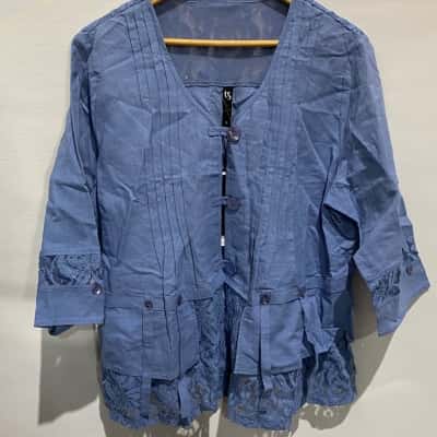 TS Womens  Size 16 3/4 Sleeve Top Blue 