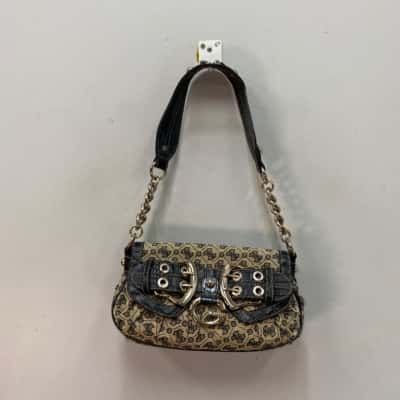 Guess Womens Shoulder Bag Animal print / Beige / Black  
