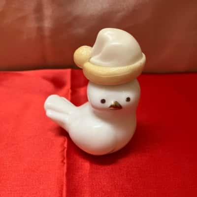 Avon Vintage Chick milk glass perfume bottle