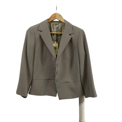 Chelsea Design Womens  Size 8 Cropped Blazer Stone 