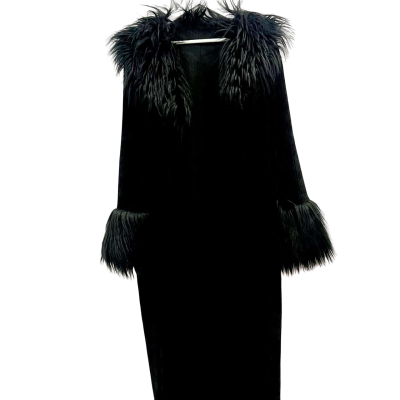 Black Goth Style Open Long TrenchCoat Size 3XL