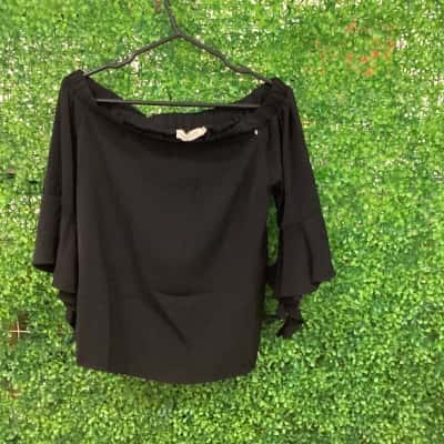 Vangelica vangelica   Womens  Size 10 Off-the-shoulder Top Black  