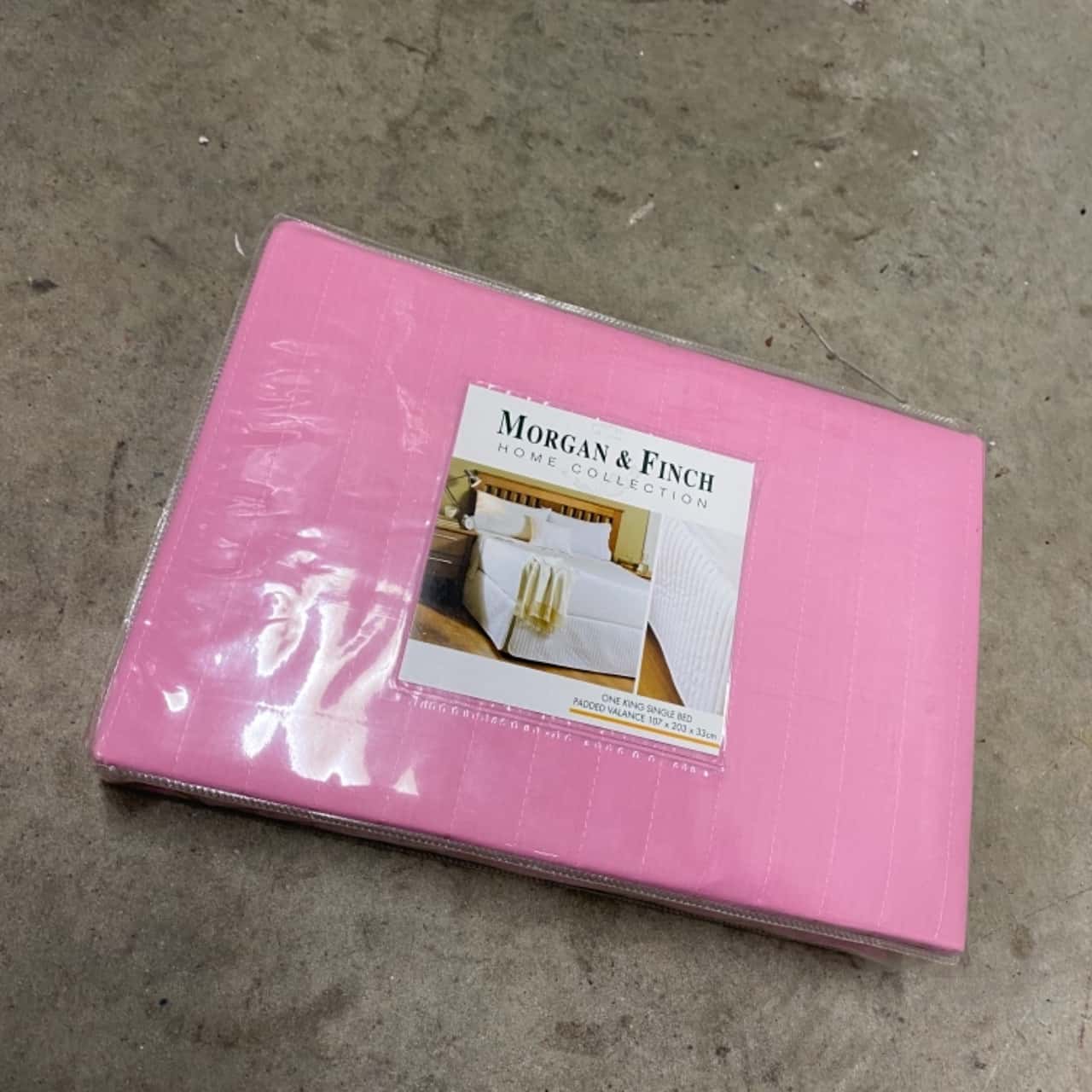 *CLEARANCE* & Finch King Single Padded Valance in Pink(s)