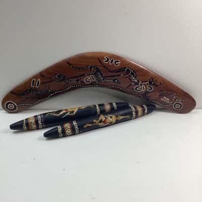 Decorative Boomerang And Claps Sticks