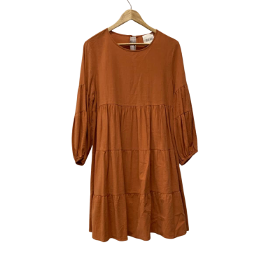 BDGIRD Womens  Size L Casual Shift Dress Orange