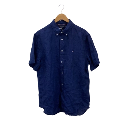 Tommy Hilfiger Mens  Size L Short Sleeve Shirt Navy Blue 