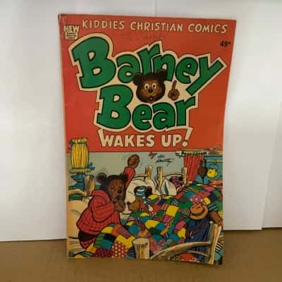 Vintage 1977 Barney Bear Wakes Up Comic Book Al Hartley Kiddies Christian Comics (B26)
