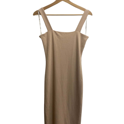 Bardot Womens  Size 10 Midi Dress Beige 