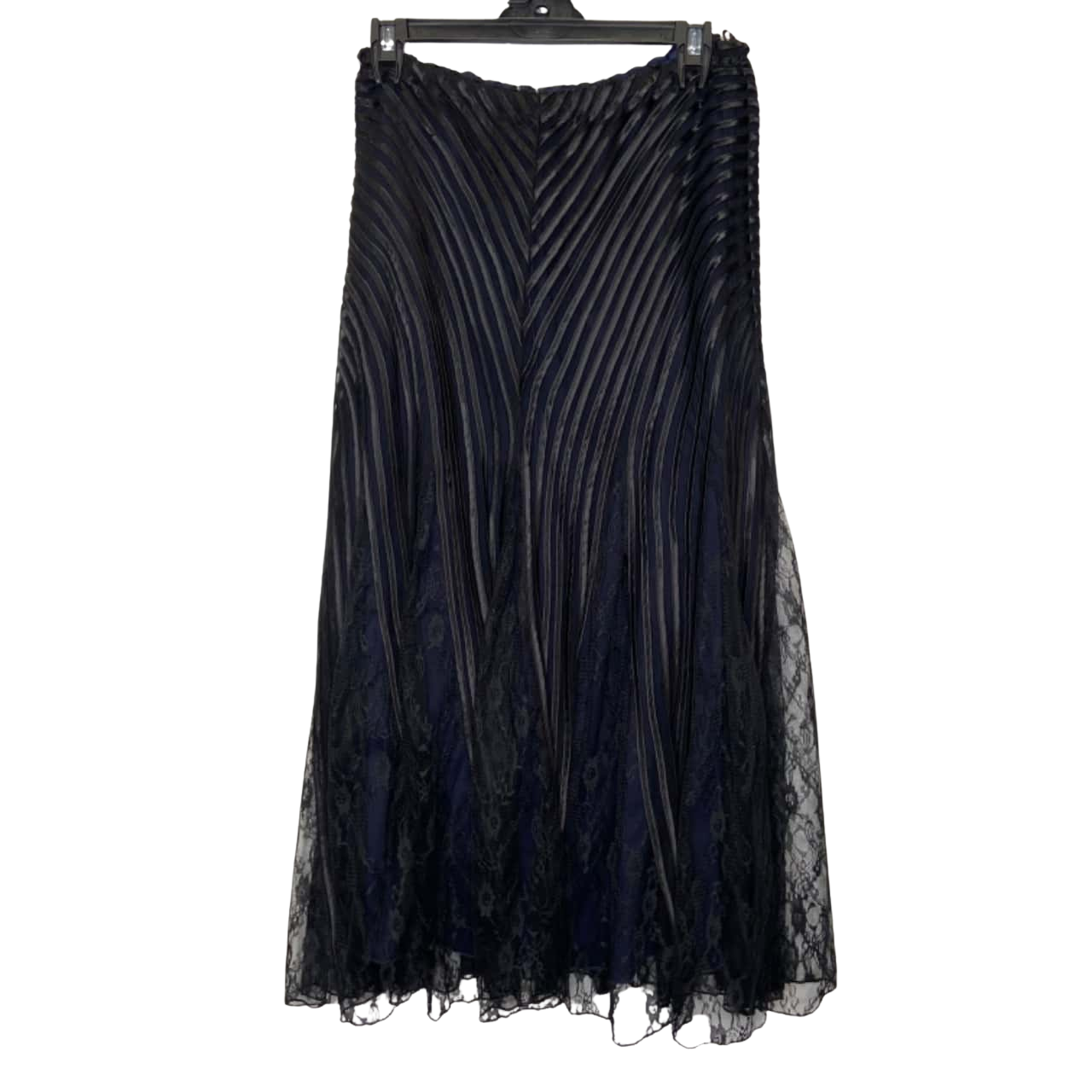 Queenspark Womens Size 12 Maxi Cruz Stripe Skirt Black BNWT RRP 239
