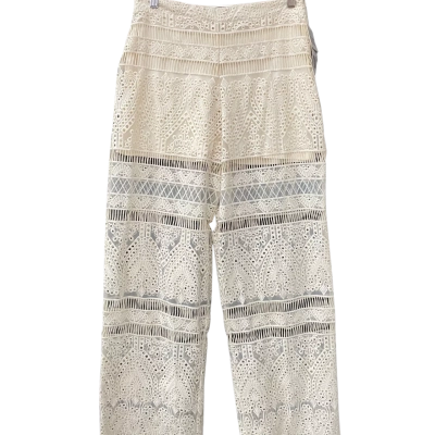 Zara Womens  Size S Straight Leg Pants Cream 