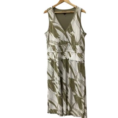 DKNY Womens  Size XL Casual Dress Khaki / White K