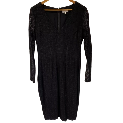 Witchery Womens Size 12 Lace Midi Dress Black  