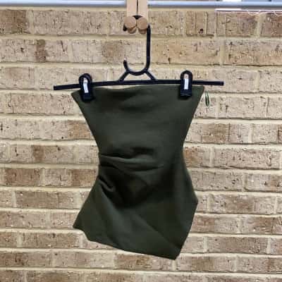 Perfect Stranger Womens Athena strapless knit top khaki  Size XS 