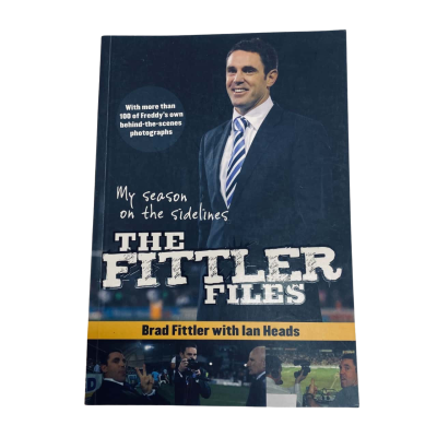 Softcover biography Brad Fittler — “The Fittler Files” (with Ian Heads) — very good condition