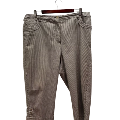 Black Pepper Womens  Size 18 Black Striped Pants