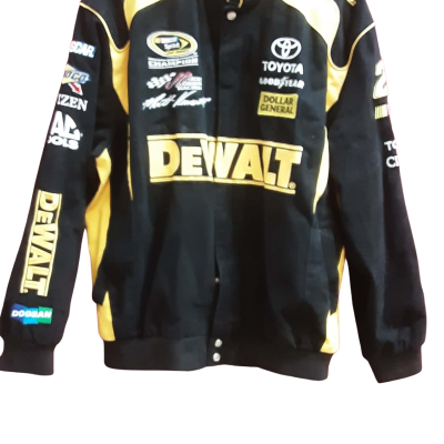  Mens Black  Nascar logo Bomber Jacket 