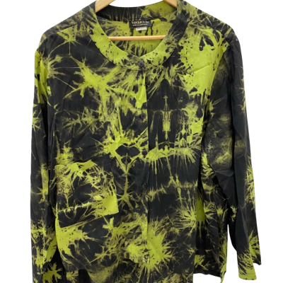 Verducci  Womens  Size 20 Long Sleeve Top Black  / Green 