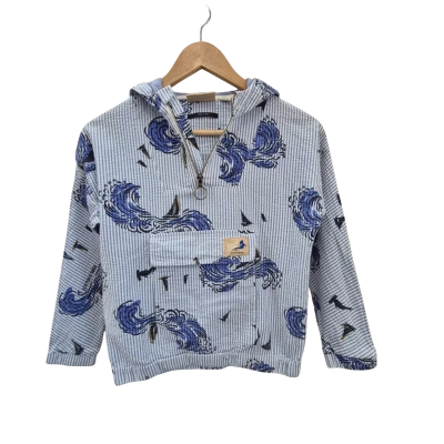 Scotch & Soda Sea You Nautical Quarter Zip Lightweight Jumper Size 10/140