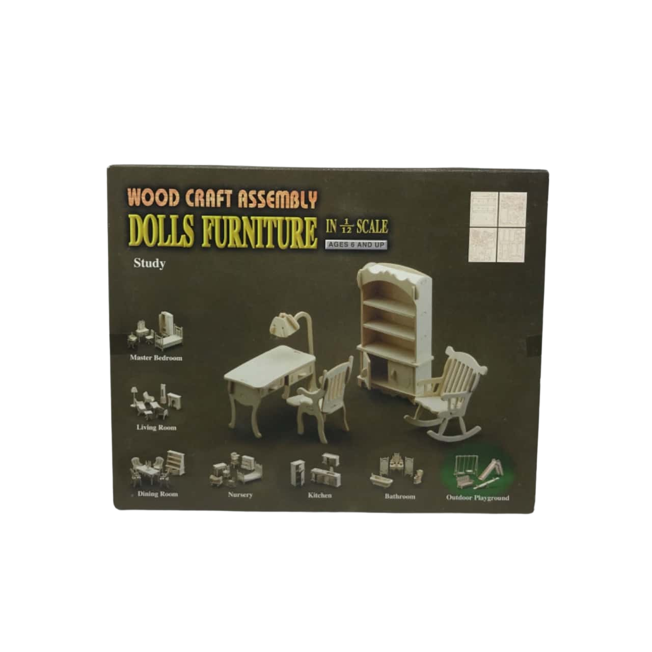 Wood Craft Assembly Study Dolls Furniture Set(s)