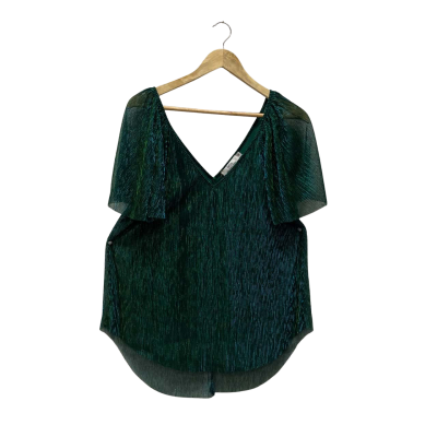 Fria  Women's  Size 10 Short Sleeve Top Green 