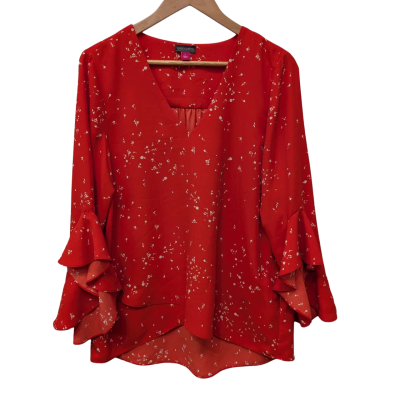 Vince Camuto Womens Red Blouse NEW