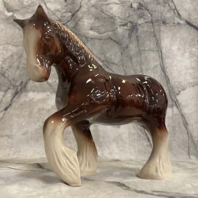 Vintage Ceramic Shire Horse Unmarked 