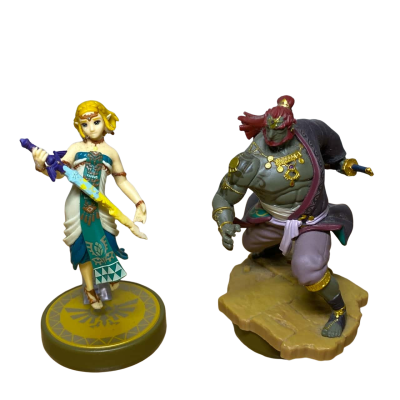 Legend of Zelda Amiibo Figurines. Princess Zelda and Ganondorf
