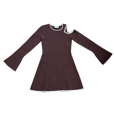 The Wolf Gang Womens Brown Beaded Dress Size M 