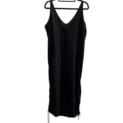  Moochi Womens  Size S Maxi Dress Black  Draw String Ruched (Side) RRP $239.99