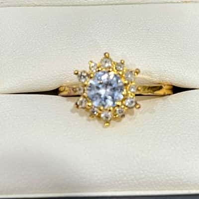 Yellow Gold Cluster Cocktail Ring