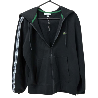 Lacoste Mens Size L Front Zipper / Hood Jacket Blue / White 