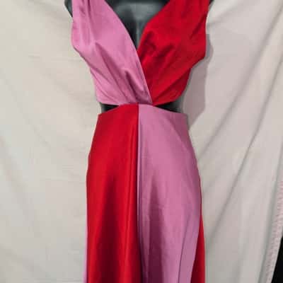 Edit Womens Sleeveless Dress Pink Red / Size 10 / New 