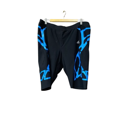 BNWT Adidas Mens Size XXL Black/Blue Sport Shorts 