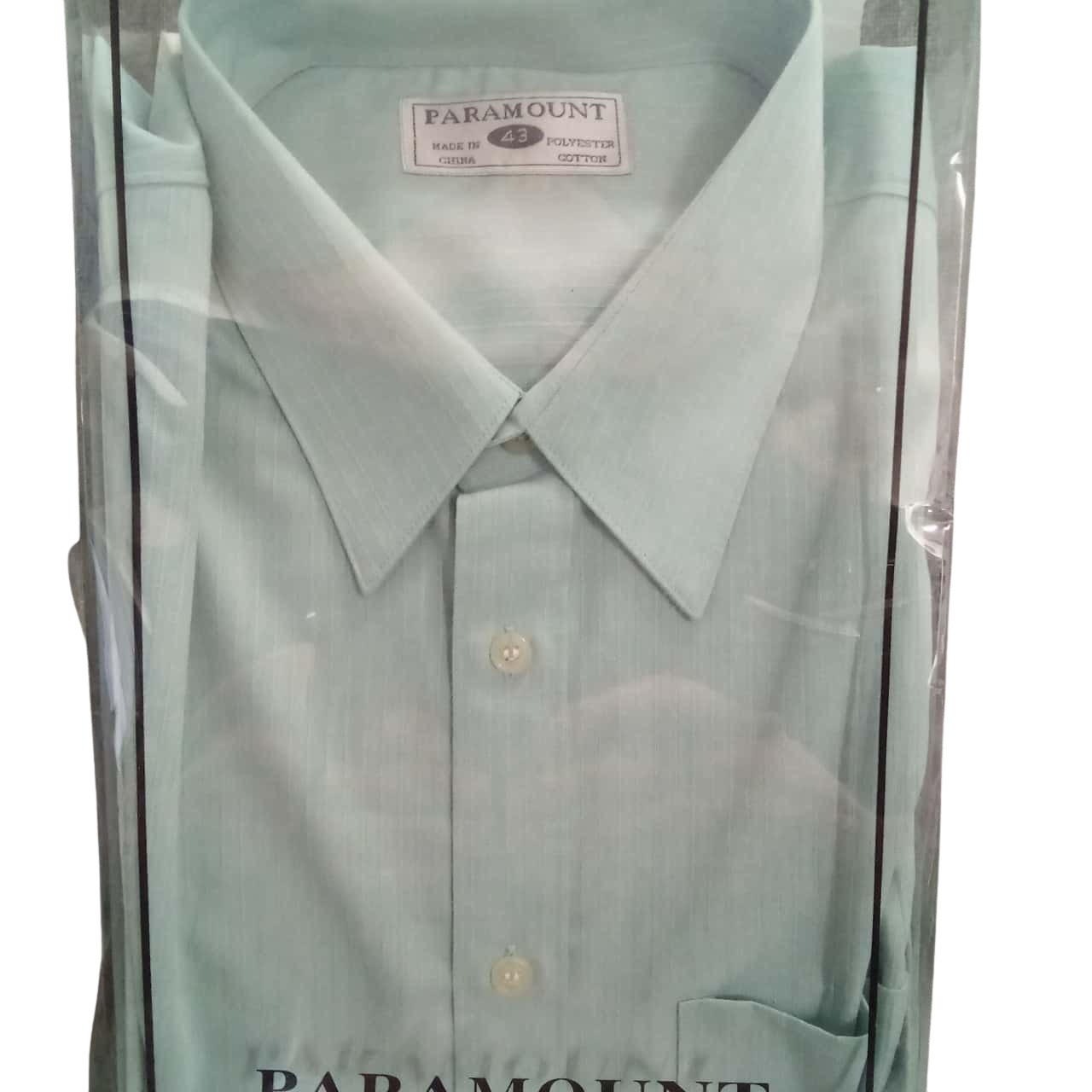 Paramount Men’s Green Business Shirt Size 43 New In Box