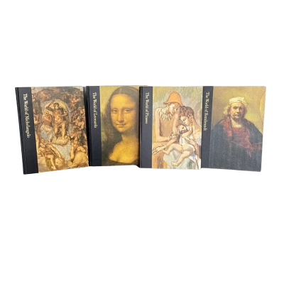 Time-Life Library of Art Books x 4 Bundle: The World of Rembrandt-Picasso-Leonardo-Michaelangelo 