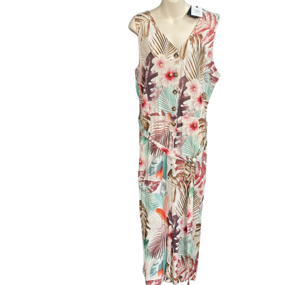 Table Eight Women's Sleeveless Palm J/Suit Size 18 Multicoloured - BNWT