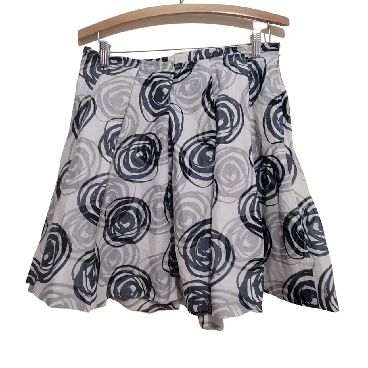 Gap Womens 100 Cotton Skirt Size 8 Blue/White/Grey Pattern