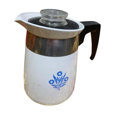 Vintage Corningware Blue Cornflower Coffee Kettle
