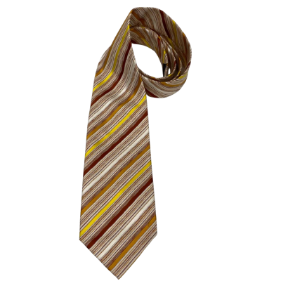 Vex Mens 100% Silk Tie Multicoloured / Striped 