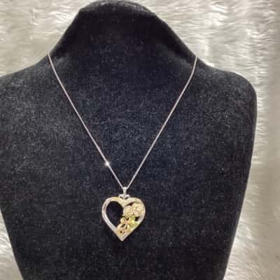  Womens Necklace in Silver & enamel 