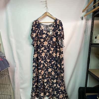 Autograph Womens  Size 24 Floral Dress Floral / Navy Blue 