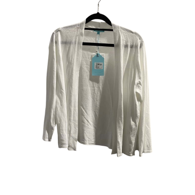 BNWTNBlue Illusion Womens Size L White 3/4 Sleeve Cardigan RRP $99.99