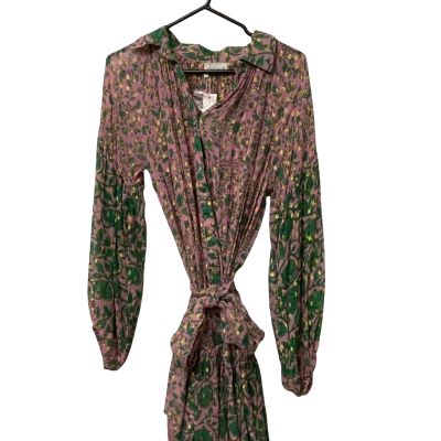  Womens Miss June Size One Size Floral Dress Floral / Green / Pink  