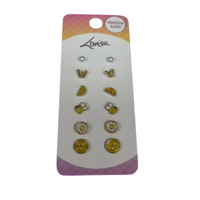 Lovisa Girls Yellow & White Earrings