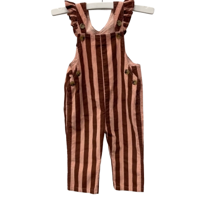  Kids  animal crackers overalls  Size 18-24m Brown / Peach 
