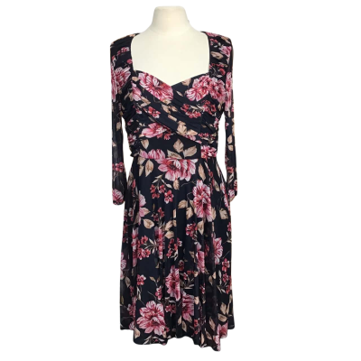 Review Womens Size 16 Long Sleeve Floral Dress 